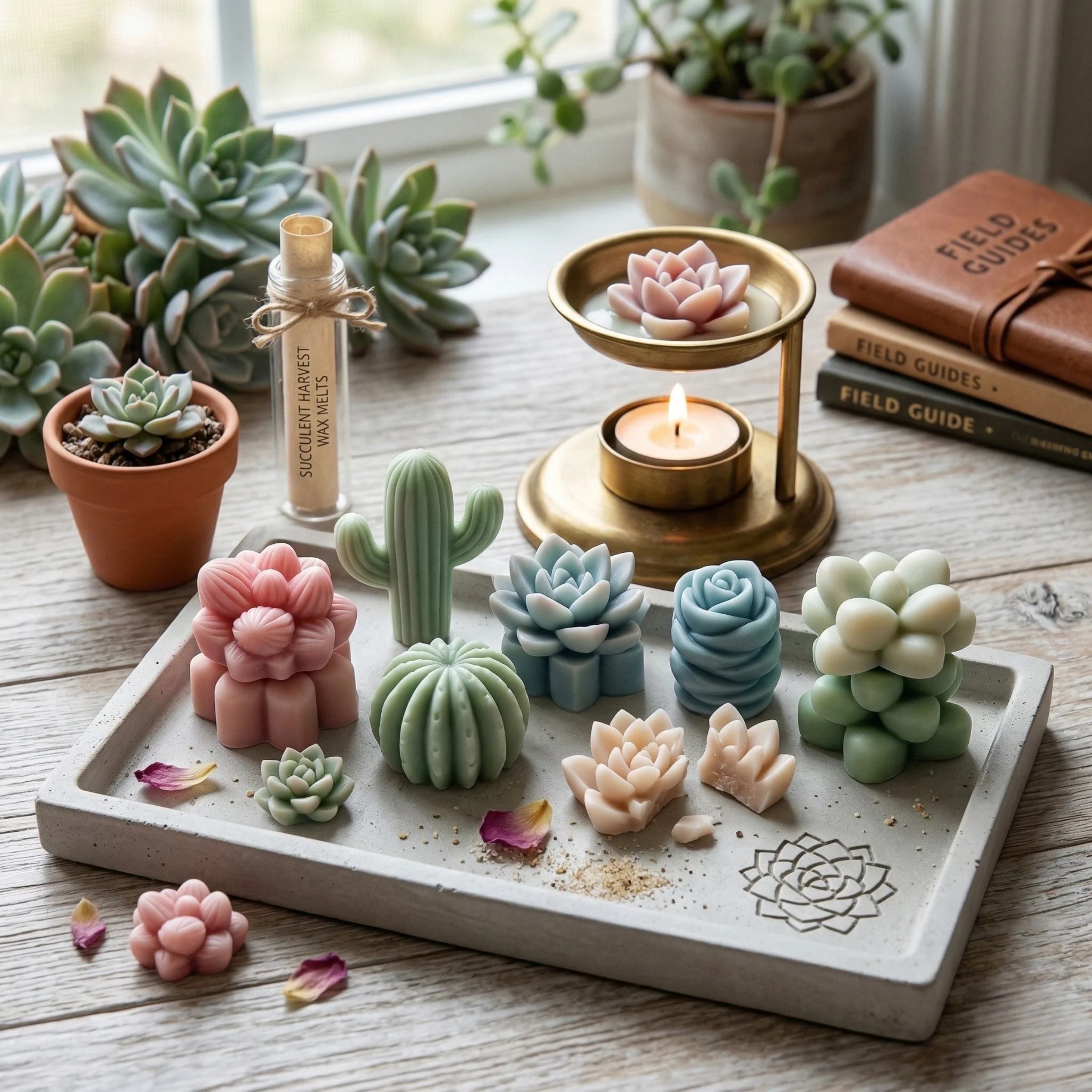 Succulent & Cactus Wax Melt Mould Set — 10 Piece - Image 3